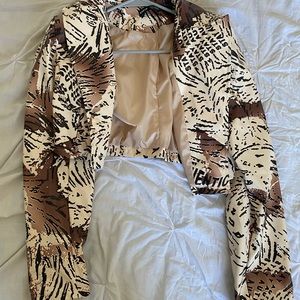 Brand New Leather Cropped Jacket